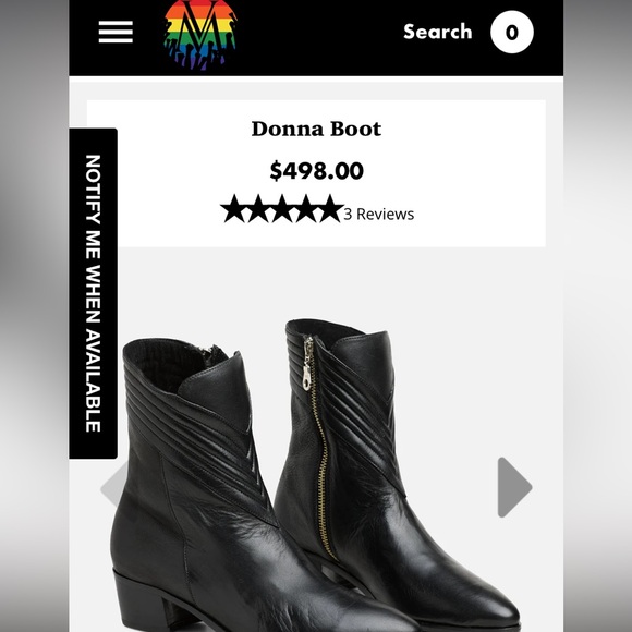 Modern Vice Leather Donna Boot in Silver Size 37 (US 7) - Picture 8 of 8